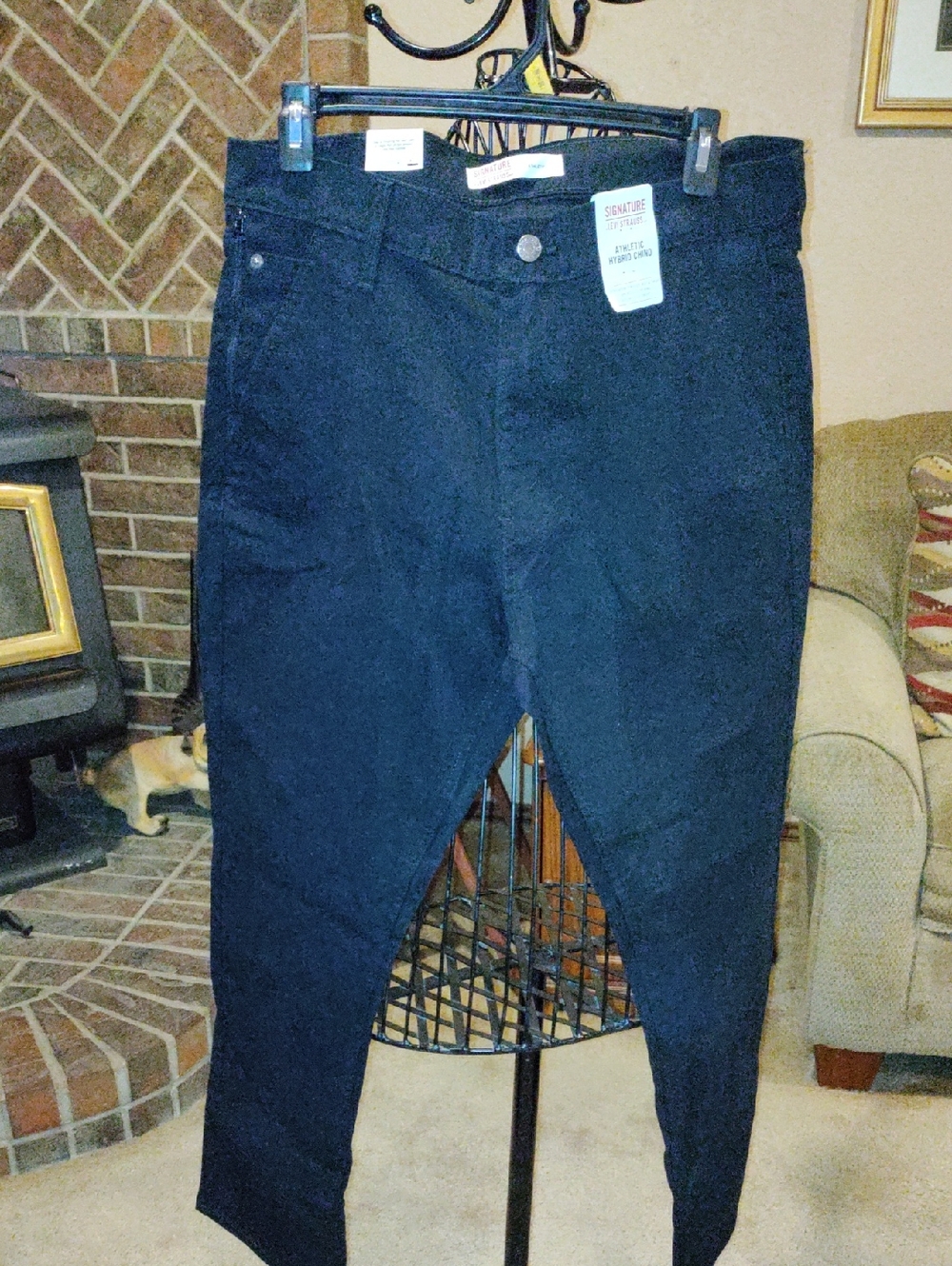 Signature by Levi Strauss Black Athletic Hybrid Chino